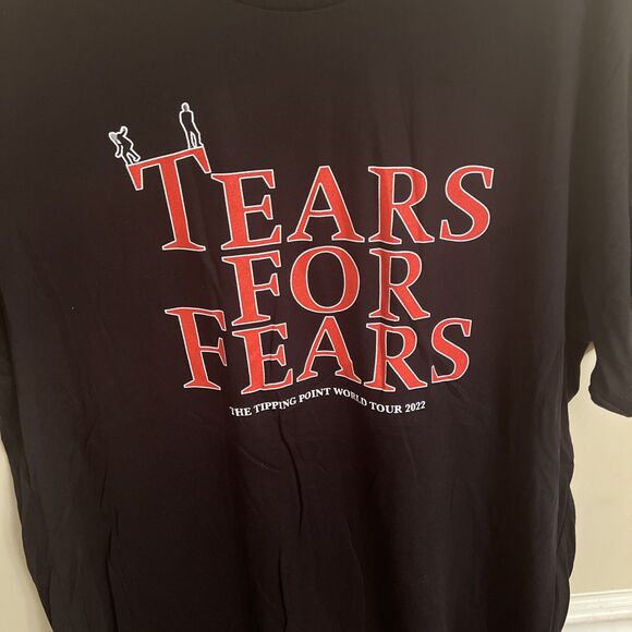 NWOT Tears For‎ Fears 'The Tipping Point World Tour 2022' Shirt Adult  XXL Black - Picture 2 of 5